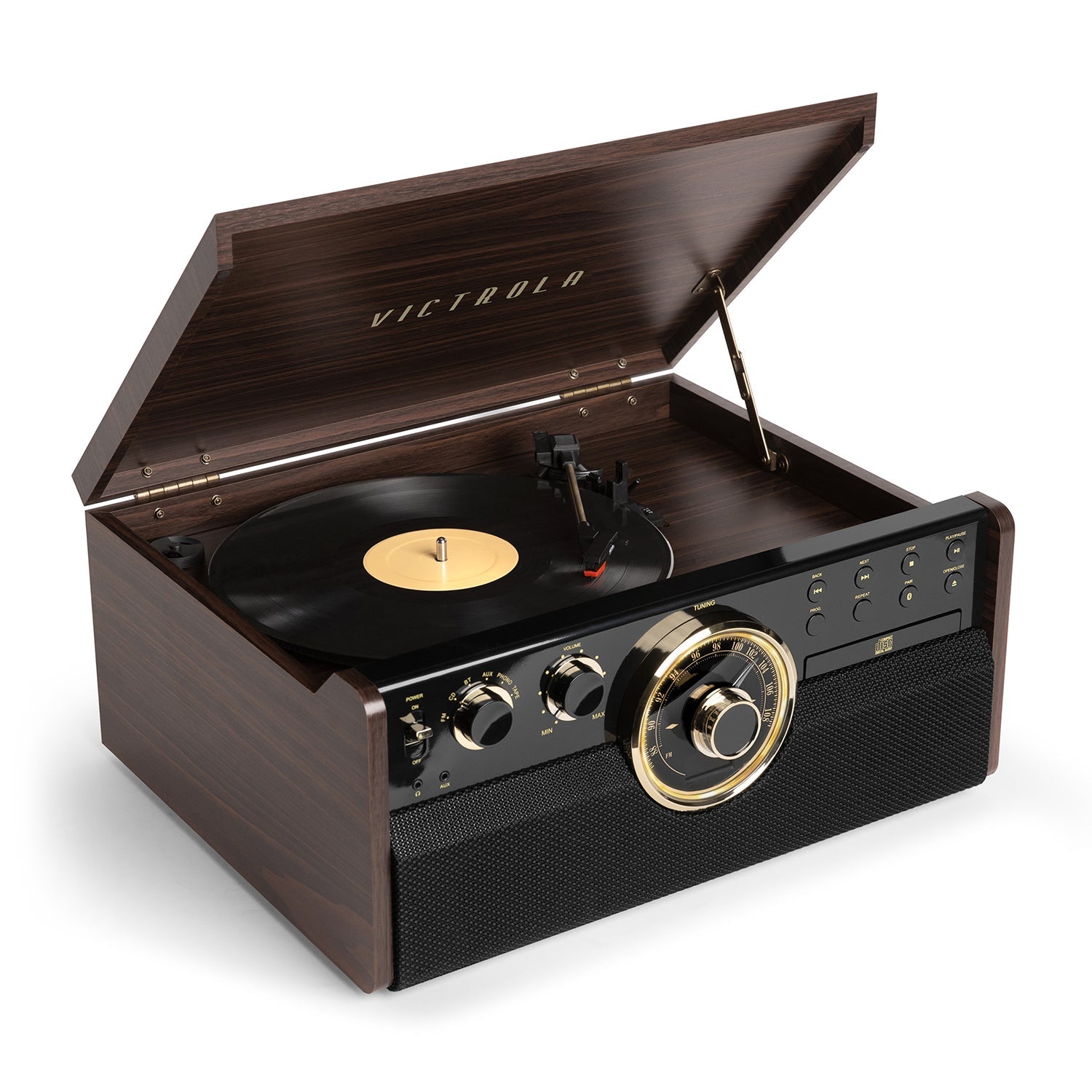 Empire 6-in-1 Wood Record Player