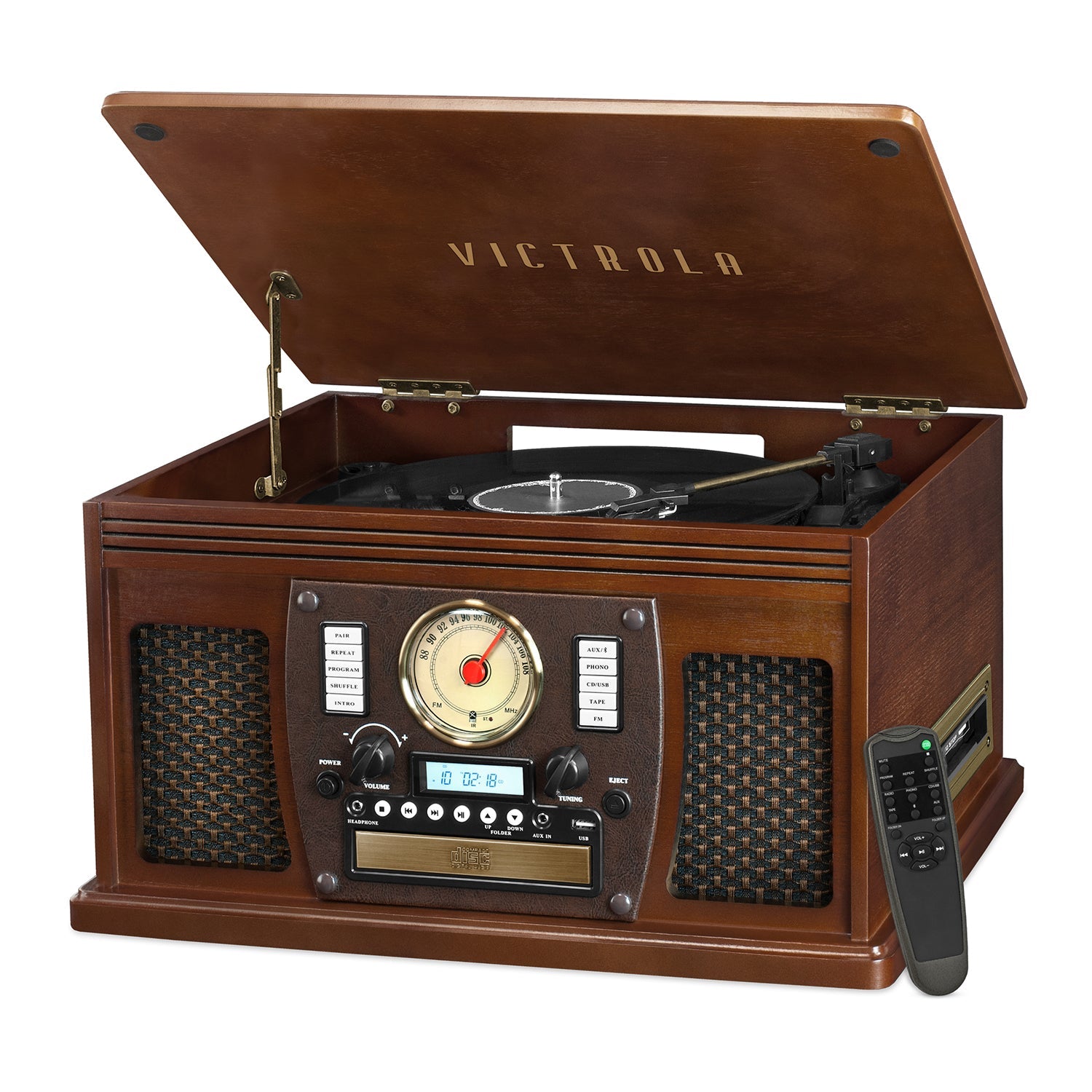 Navigator 8-in-1 Wood Record Player