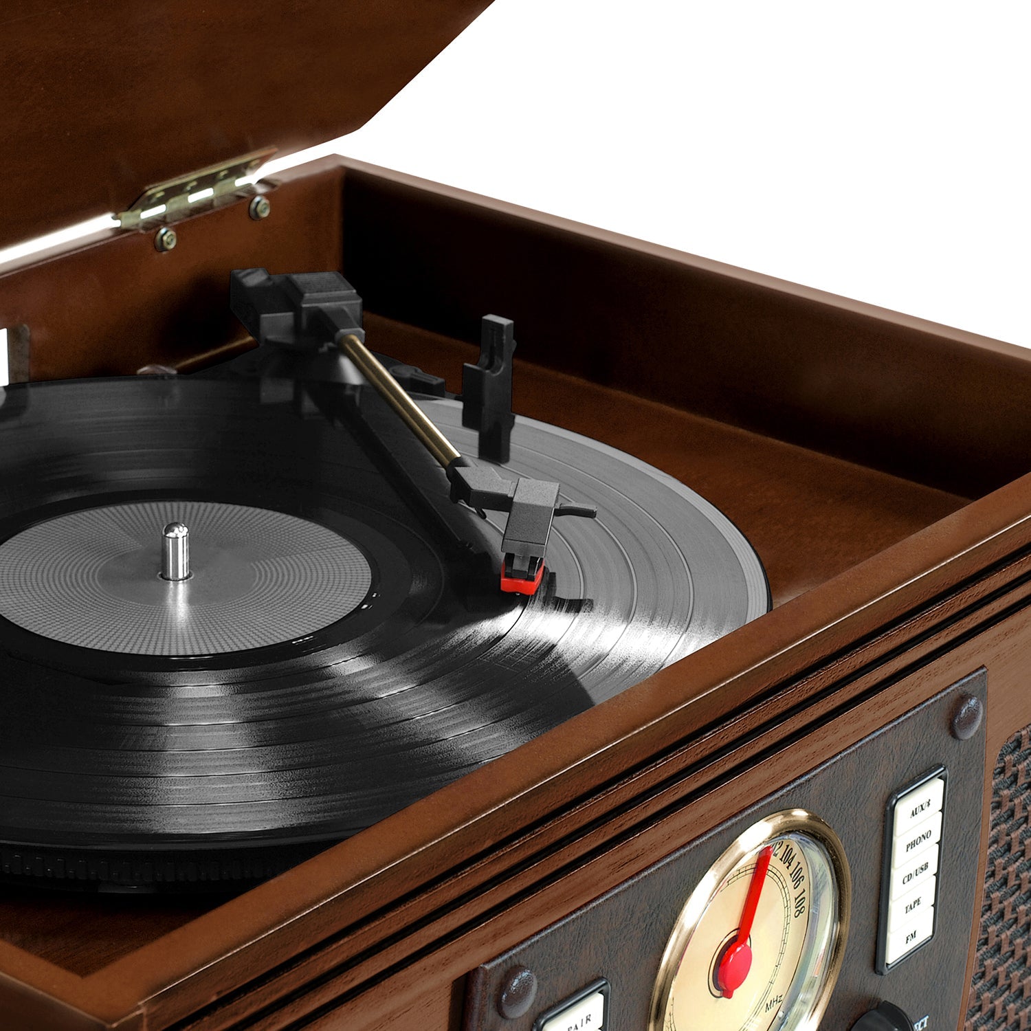 Navigator 8-in-1 Wood Record Player