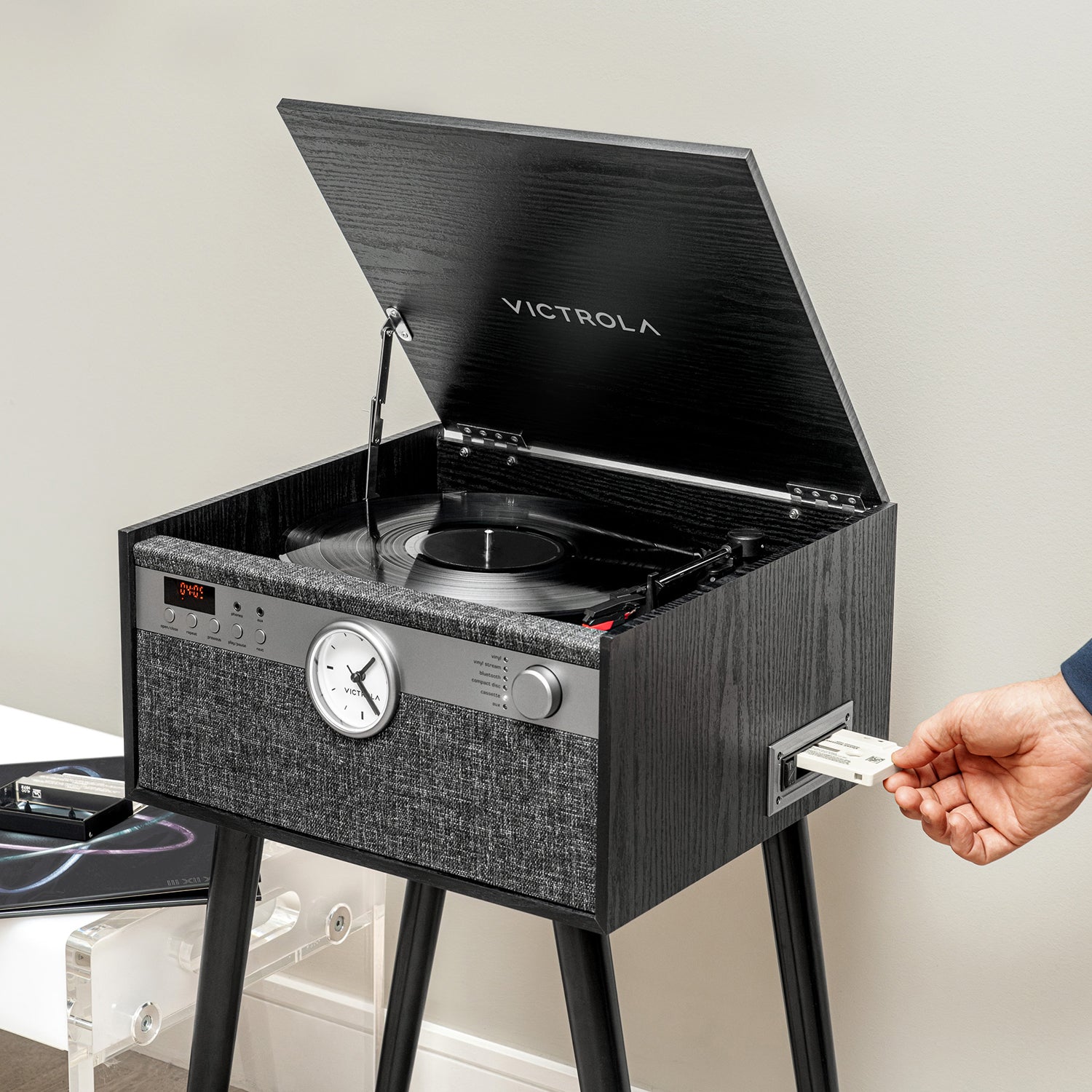 Century Signature+ 6-in-1 Wood Record Player